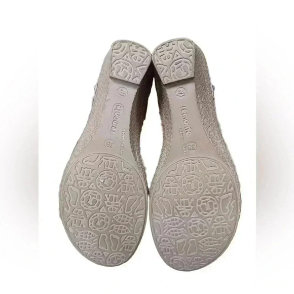 Remonte Metallic Espadrilles Wedge  Sling Back Sandals Size 38 - Picture 6 of 8